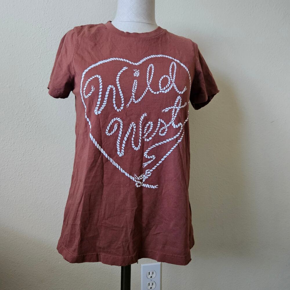 Bandit Brand Women's Wild West Tee Rust and White Medium